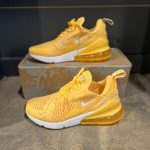 Air Max 270 Topaz Gold Laser Orange Womens Running Shoes size 7